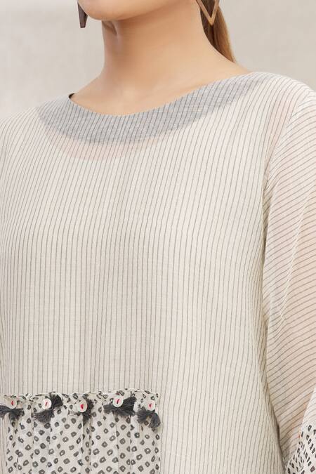 Meghna Panchmatia Black Chanderi Silk Round Printed Midi Dress at Aza Fashions Meghna Panchmatia_Black Chanderi Silk Round Printed Midi Dress _at_Aza_Fashions