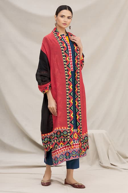 Meghna Panchmatia Pink Chanderi Silk Dupatta Online at Aza Fashions Meghna Panchmatia_Pink Chanderi Silk Dupatta _Online_at_Aza_Fashions