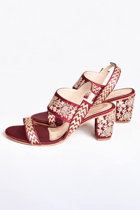 New Look Wide Fit Dark Red Suedette Cross Strap Block Heels | New look  shoes, Cute high heels, Heels
