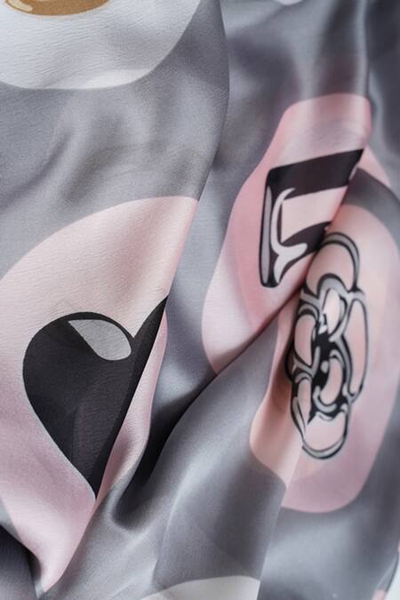 Dusala Grey Silk Printed Stole Online at Aza Fashions Dusala_Grey Silk Printed Stole_Online_at_Aza_Fashions