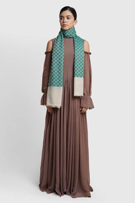 Dusala Cashmere Checkered Stole 