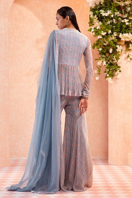 Ridhi Mehra Nineve Ikat Kurta Sharara Set 
