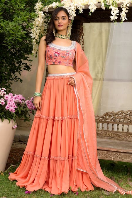 Chhavvi Aggarwal Tiered Lehenga Set 
