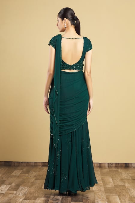 Arpan Vohra Embellished Lehenga Saree with Blouse 