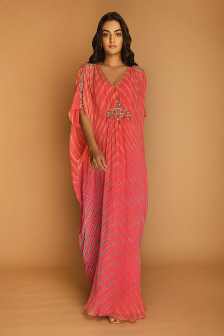 k-anshika Leheriya Print Kaftan 