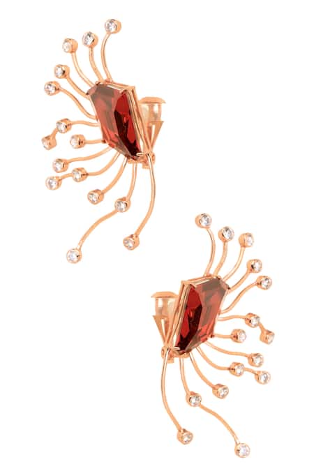 Esme By Aashna Dalmia Structured Tentacle Earrings 