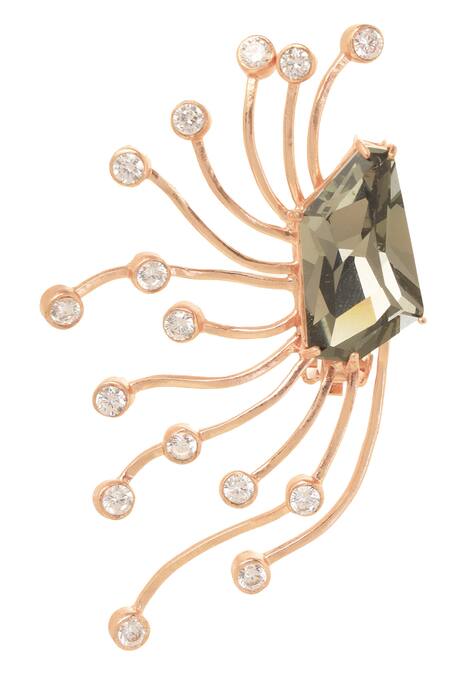 Esme By Aashna Dalmia Structured Tentacle Earrings 