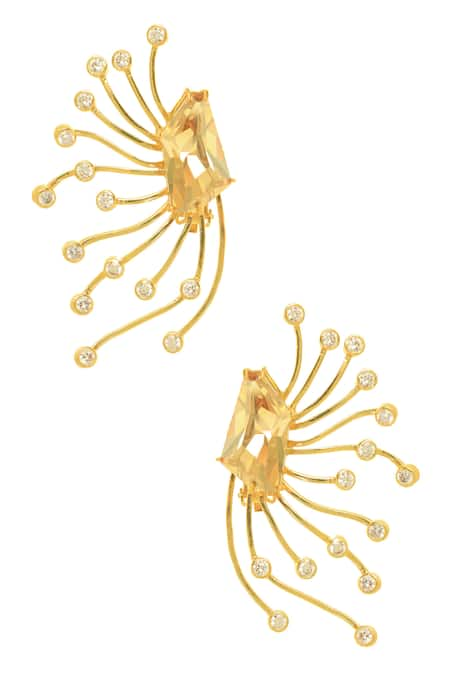 Esme by Aashna Dalmia Structured Tentacle Earrings 