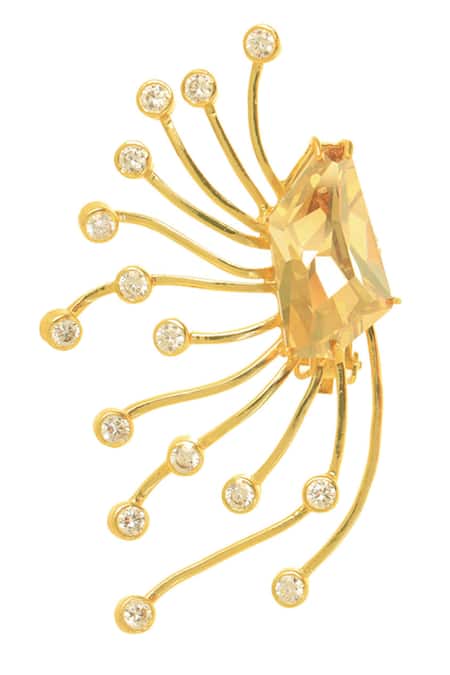 Esme By Aashna Dalmia Structured Tentacle Earrings 