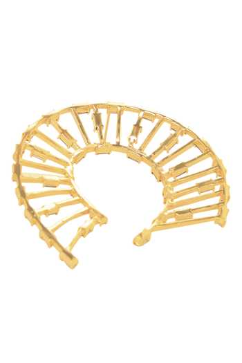 Shop_ESME_Gold Plated Crystals Swarovski Horseshoe Earrings _Online_at_Aza_Fashions