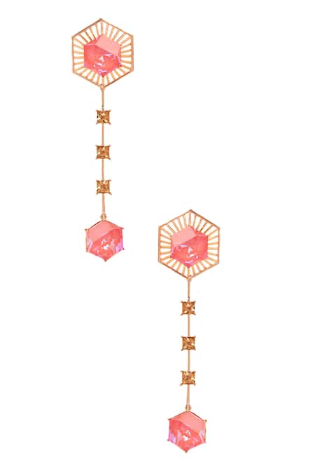 Esme by Aashna Dalmia Detachable Hexagon Danglers 