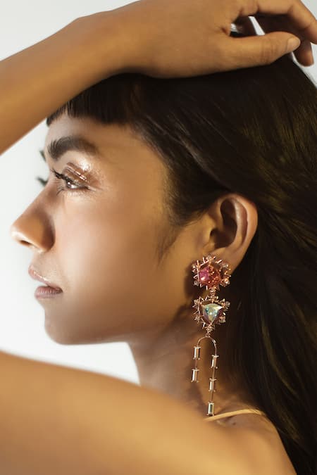 Esme by Aashna Dalmia Detachable Studded Danglers 
