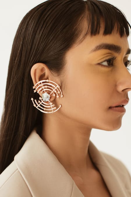 Esme by Aashna Dalmia Round Structured Earrings 