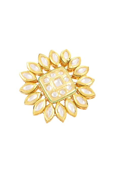 Aakarsha By Ajay Kundan Floral Ring 