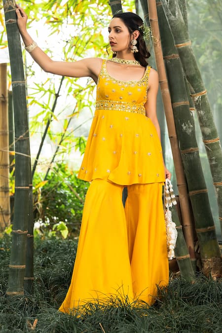 Rashika Sharma Embroidered Peplum Kurta Set 