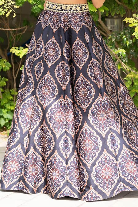 Rashika Sharma_Blue Blouse Cotton Silk Lehenga Dupion Silk Lining Shantoon One And Set _at_Aza_Fashions