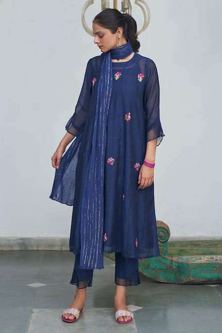 Begum Chanderi Kurta Set 
