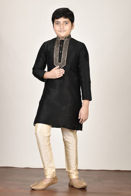 Khwaab by Sanjana Lakhani Silk Embroidered Kurta & Churidar Set 