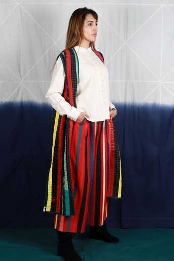 KA-Sha_Multi Color Upcycled Reversible Patchwork Jacket_Online_at_Aza_Fashions