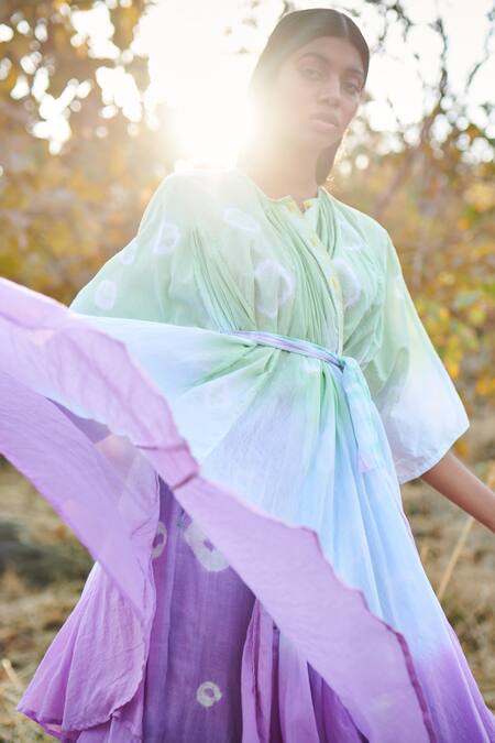 KA-Sha Multi Color Mul Dip Dye Jacket 5