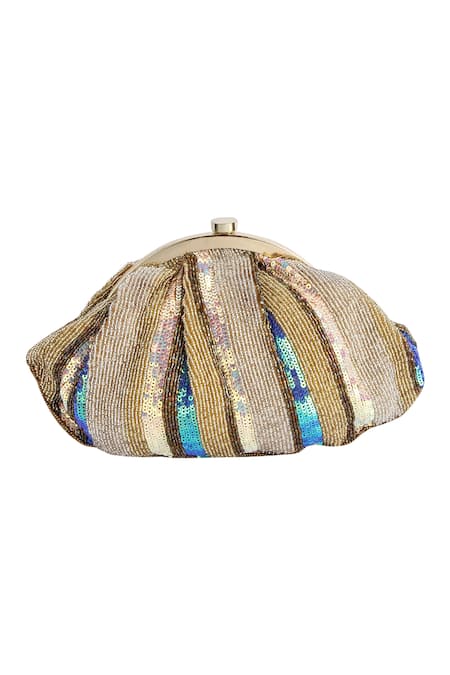 A Clutch Story Silk Sequin Clutch with Sling 