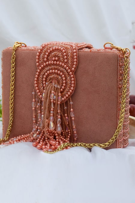 EENA Erisha Tassel Clutch with Sling 