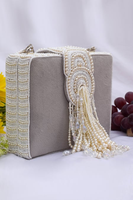 EENA Erisha Tassel Clutch with Sling 