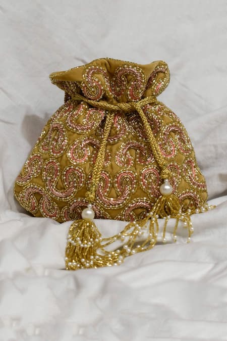 EENA Deleena Velvet Potli Bag 