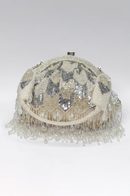 Eena Hrutvy Bead Tassel Clutch  