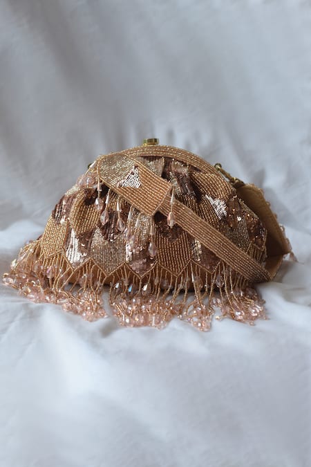 Eena Hrutvy Bead Tassel Clutch  