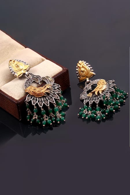 Noor Handcrafted Carved Danglers 