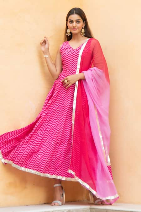 Maison Shefali Leheriya Anarkali with Dupatta 