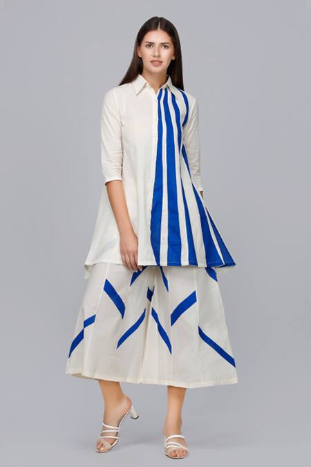 Gulabo By Abu Sandeep White Asymmetric Shirt Dress Online at Aza Fashions Gulabo By Abu Sandeep_White Asymmetric Shirt Dress_Online_at_Aza_Fashions
