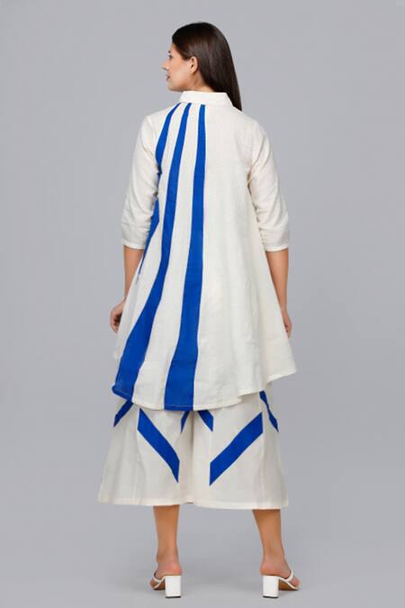 Shop Gulabo By Abu Sandeep White Asymmetric Shirt Dress at Aza Fashions Shop_Gulabo By Abu Sandeep_White Asymmetric Shirt Dress_at_Aza_Fashions