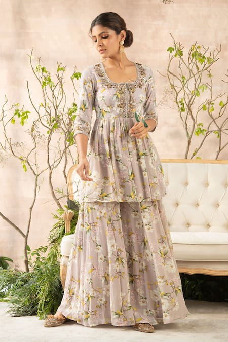 Kalista Printed Anarkali & Gharara Set 