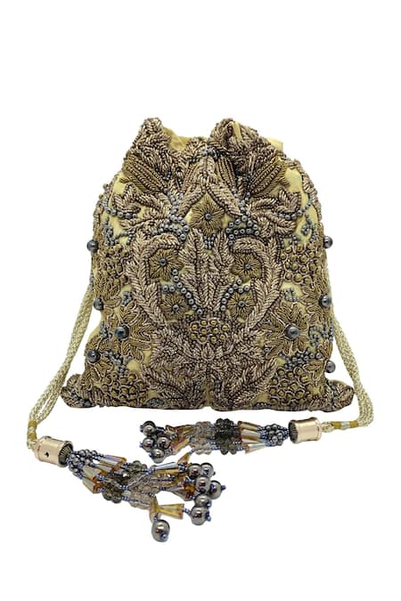 The Garnish Company Latonya Embroidered Potli Bag 