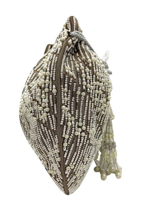 Buy The Garnish Company Grey Embroidered Lincoln Potli Bag Online at Aza Fashions Buy_The Garnish Company_Grey Embroidered Lincoln Potli Bag _Online_at_Aza_Fashions