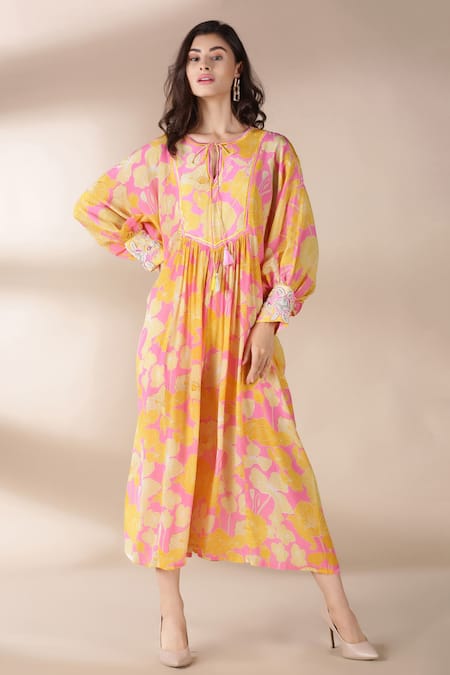 Archana Shah Floral Print Dress 