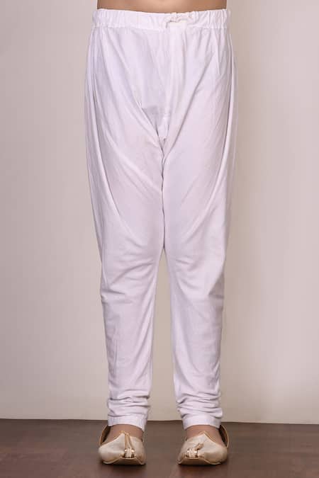 Petite Pomme_Green Silk Kurta And Churidar Set _at_Aza_Fashions