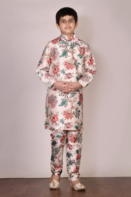 Petite Pomme Silk Printed Kurta Set 