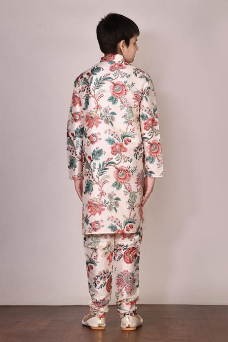 Petite Pomme Silk Printed Kurta Set 