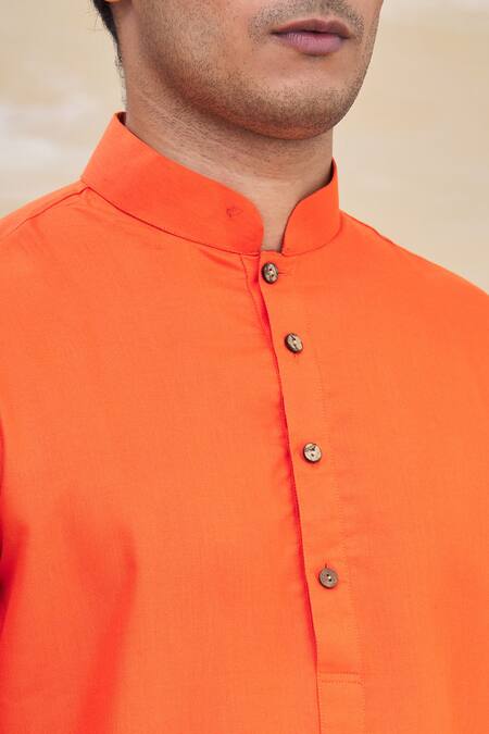 Arihant Rai Sinha Orange Silk Kurta With Churidar at Aza Fashions Arihant Rai Sinha_Orange Silk Kurta With Churidar_at_Aza_Fashions