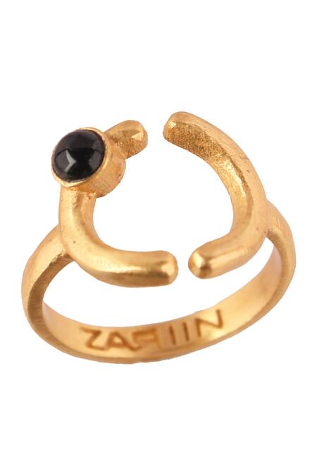 Zariin_22kt Studded Ring _Online_at_Aza_Fashions