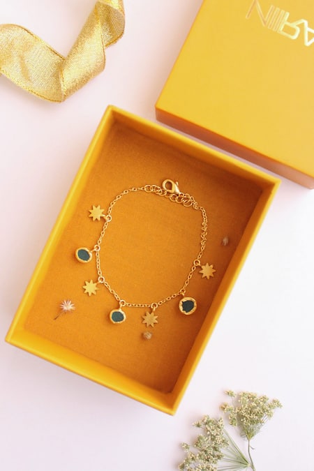 Shop Zariin 22kt Stone Bracelet at Aza Fashions Shop_Zariin_22kt Stone Bracelet _at_Aza_Fashions