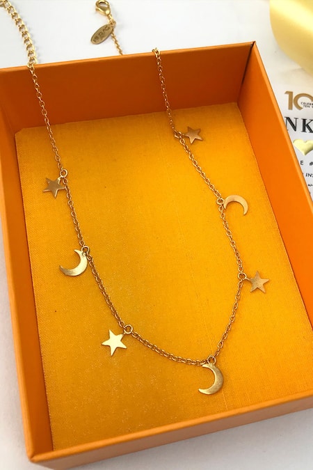 Luv AJ Celestial Moon Charm Necklace – Belle and Broome