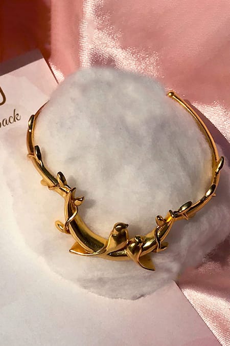 Zariin 22kt Bird Motif Cuff Online at Aza Fashions Zariin_22kt Bird Motif Cuff _Online_at_Aza_Fashions