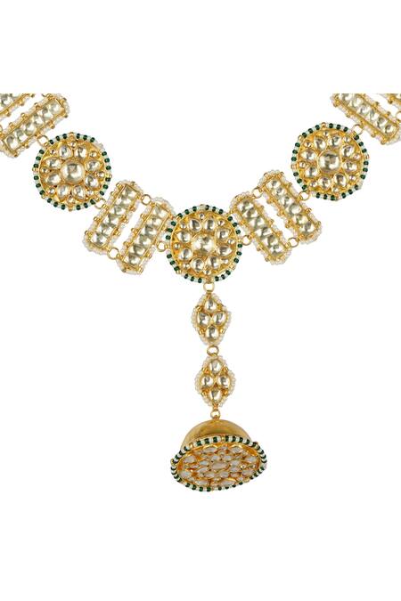 Buy Auraa Trends Gold Plated Kundan Mathapatti Online at Aza Fashions Buy_Auraa Trends_Gold Plated Kundan Mathapatti_Online_at_Aza_Fashions