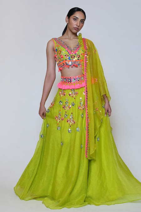 Preeti S Kapoor Embroidered Lehenga Set 