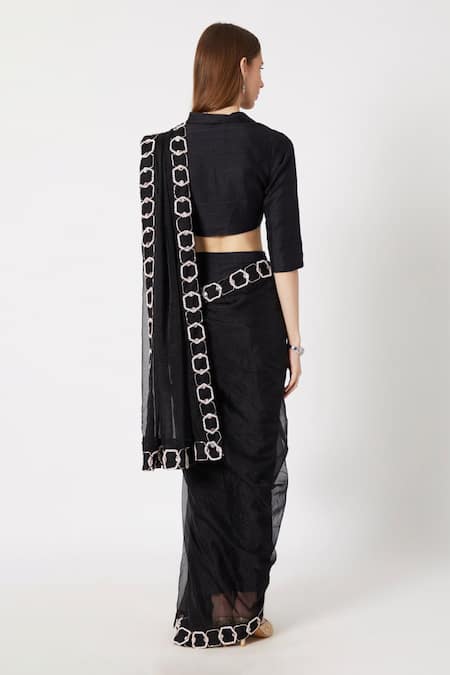 Masumi Mewawalla Embroidered Pant Saree with Blouse 