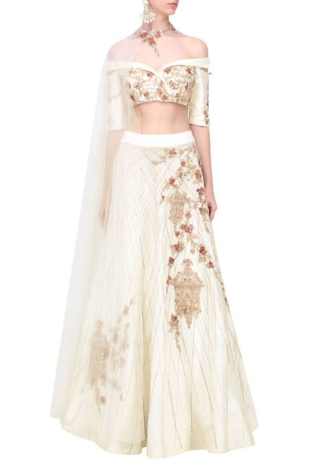 Masumi Mewawalla Embroidered Drape Lehenga Set 